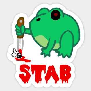 Stab Frog Sticker